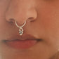 Tribal Rawa Charm Clip On Septum 925 Sterling Silver Nose Ring