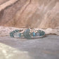 Aquamarine Carved Butterfly Handcrafted 925 Sterling Silver Bracelet
