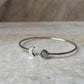 Moonstone Crescent Moon Adjustable 925 Sterling Silver Kada