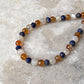Lapis lazuli, Moonstone & Citrine 4mm Round Handcrafted 925 Sterling Silver Bracelet