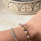 Lapis lazuli, Moonstone & Citrine 4mm Round Handcrafted 925 Sterling Silver Bracelet