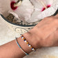 Lapis lazuli, Moonstone & Citrine 4mm Round Handcrafted 925 Sterling Silver Bracelet