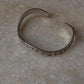 Bohemian Handcrafted Etched Leaf & Vine Pattern Adjustable 925 Sterling Silver Kada/ Cuff