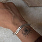 Bohemian Handcrafted Etched Leaf & Vine Pattern Adjustable 925 Sterling Silver Kada/ Cuff