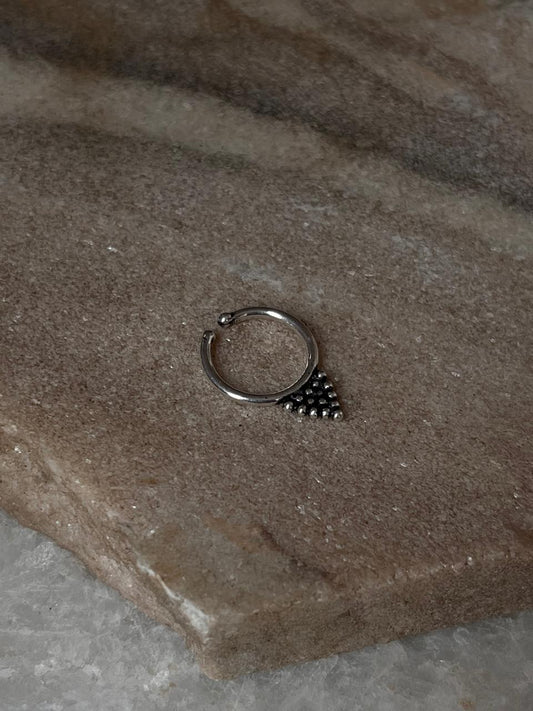 Tribal Rawa Septum 925 Sterling Silver Clip On- Design 9