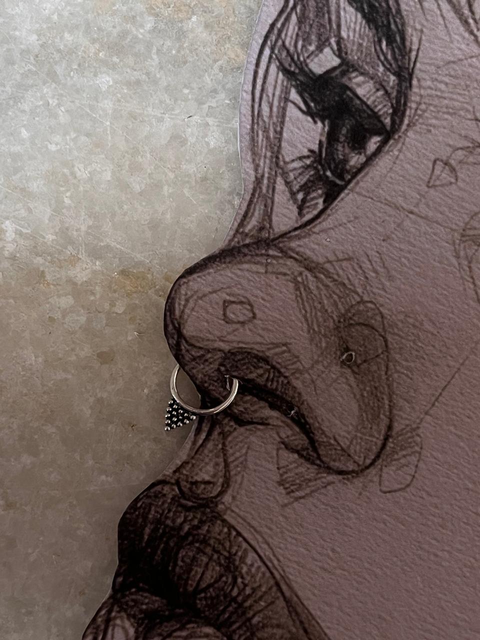 Tribal Rawa Septum 925 Sterling Silver Clip On- Design 9