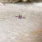 Pink Rawa Floral Nose / Helix 925 Sterling Silver Clip On