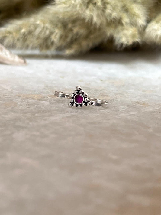 Pink Rawa Nose / Helix 925 Sterling Silver Clip On
