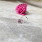 Tribal Rawa Pink Cz Stone Wired Back 925 Sterling Silver Nose pin