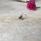 Tribal Rawa Green Cz Stone Wired Back 925 Sterling Silver Nose pin