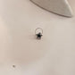 Elegant sterling silver rawa nose pin with green CZ stone  