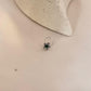 Traditional tribal rawa green CZ wired back sterling silver nose pin  