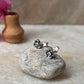 Flower White Cz Stone Studs 925 Sterling Silver Earrings