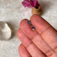 Minimalist leaf-shaped pink CZ stud earrings in 925 silver