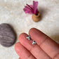 Classic sterling silver flower stud earrings with CZ sparkle