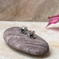 Flower Green Cz Stone Studs 925 Sterling Silver Earrings