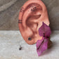 Flower Pink Cz Stone Studs 925 Sterling Silver Earrings