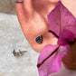 Elegant drop design sterling silver earrings with pink CZ stones  