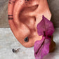 Trendy pink CZ drop design stud earrings in 925 sterling silver