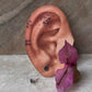 925 silver pink cubic zirconia drop stud earrings for women