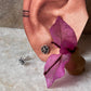 Flower White CZ Stone Studs 925 Sterling Silver Earrings  