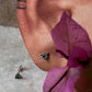 Teekona Green Cz Stone Studs 925 Sterling Silver Earrings