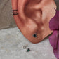 Teekona Green Cz Stone Studs 925 Sterling Silver Earrings