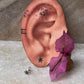 Rawa Flower Green Cz Stone Studs 925 Sterling Silver Earrings