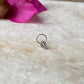 Tribal Rawa White Cz Stone Wired Back 925 Sterling Silver Nose pin