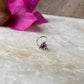 Handcrafted tribal rawa pink CZ nose pin in sterling silver  