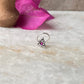 Tribal Rawa Pink Cz Stone Wired Back 925 Sterling Silver Nose pin