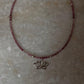 Pink Tourmaline Natural Crystal With Lotus Charm 925 Sterling Silver Choker Necklace