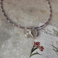 Amethyst & Fresh Water Rice Pearl Natural Crystal With Cherub Angel Charm 925 Sterling Silver Choker Necklace