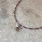 Amethyst & Fresh Water Rice Pearl Natural Crystal With Cherub Angel Charm 925 Sterling Silver Choker Necklace