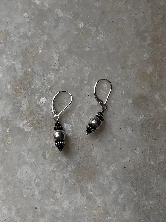 Ghungroo lever back earrings 925 sterling silver  
