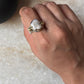 Baroque Pearl Rustic Fusion Handcrafted 925 Sterling Silver Ring