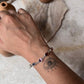 Healing Seven Chakra Bracelet with Oval Crystals and Silver  