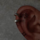 Non-Pierced V Engraved Ear Cuff in Sterling Silver