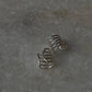 Minimalist Line Engraved Clip-On Helix Ear Cuff Silver