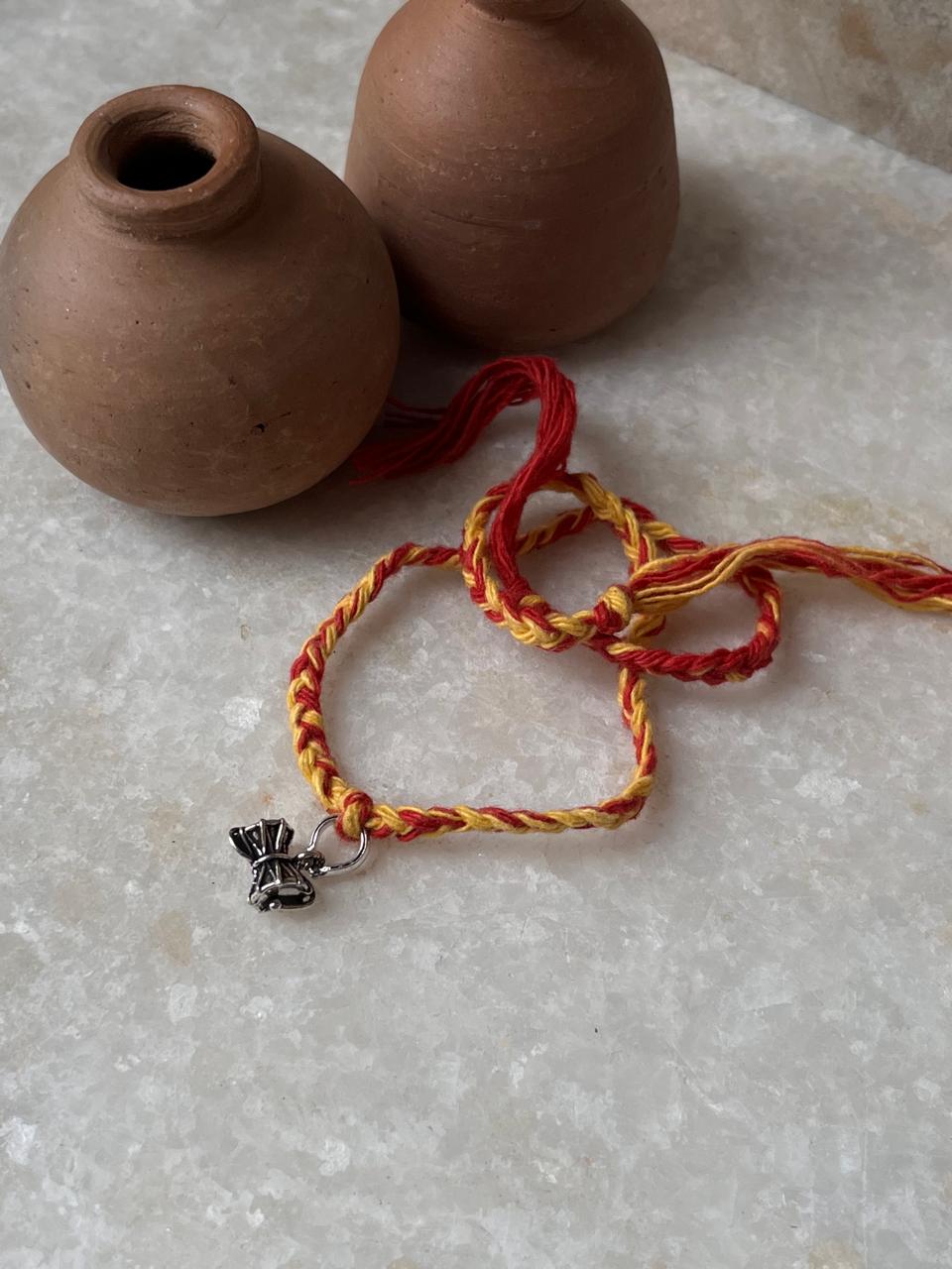 Shiv Damru Reusable 925 Sterling Silver Rakhi  