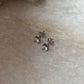 Tiny 4mm Round CZ Studs in 925 Sterling Silver  
