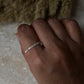 White Topaz full Band 925 Sterling Silver Ring
