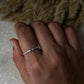 White Topaz Eclipse Band 925 Sterling Silver Ring
