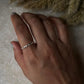 White Topaz Eclipse Band 925 Sterling Silver Ring