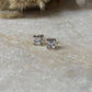 Minimalist Square CZ Stud Earrings in Solid 925 Silver  