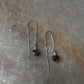 Sterling silver Sui Dhaga earrings with labradorite heart and pearls  