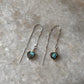 925 silver Sui Dhaga earrings with labradorite and pearl drops  