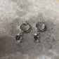 925 sterling silver hoop earrings with floral removable charms  