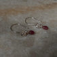 Handcrafted cherry blossom earrings in sterling silver  