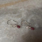 Elegant hook earrings with pink tourmaline and freshwater pearls  